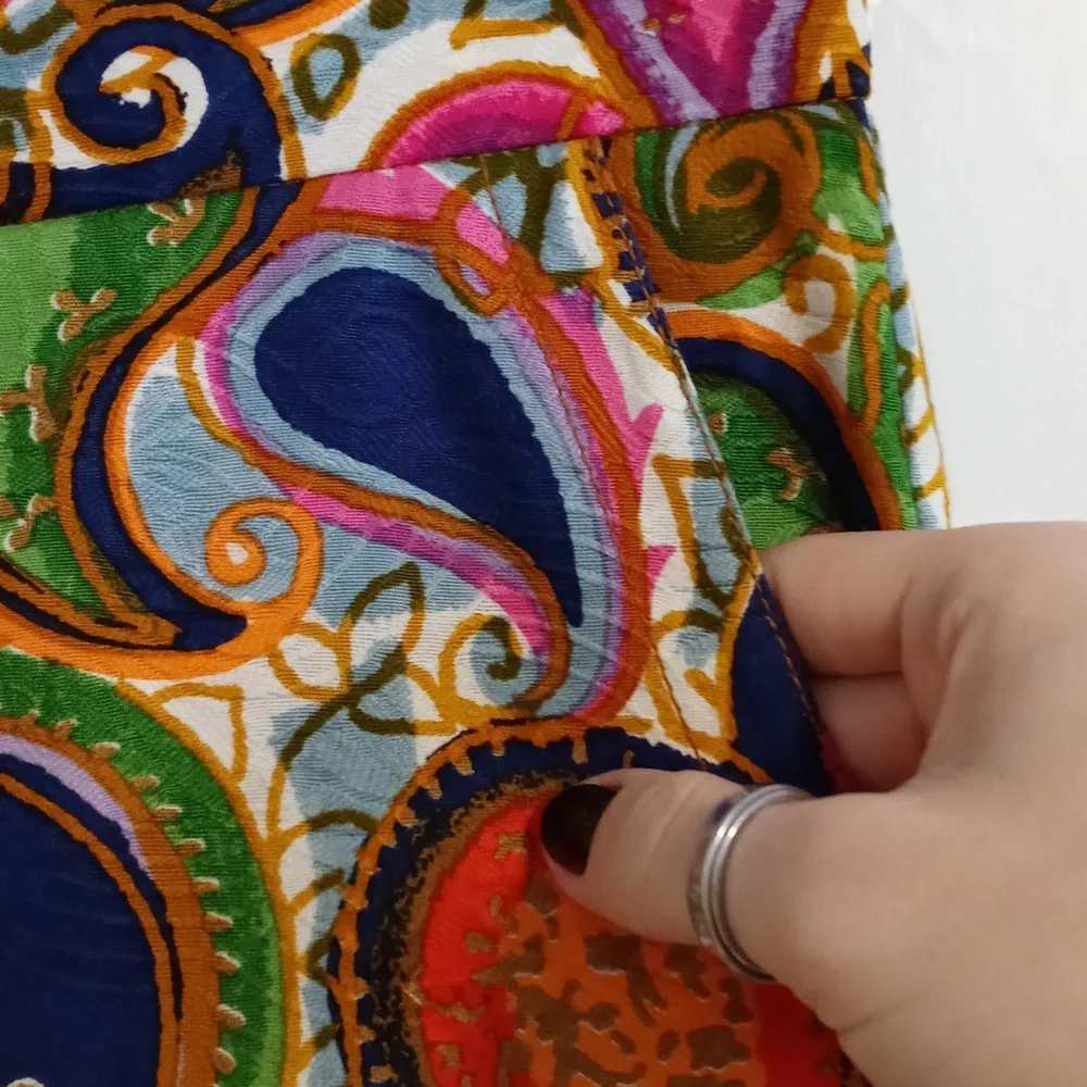🧡Mr. Turk🧡 - Multicolor Paisley Print Jacquard Cotton Short - Picture 7 of 14